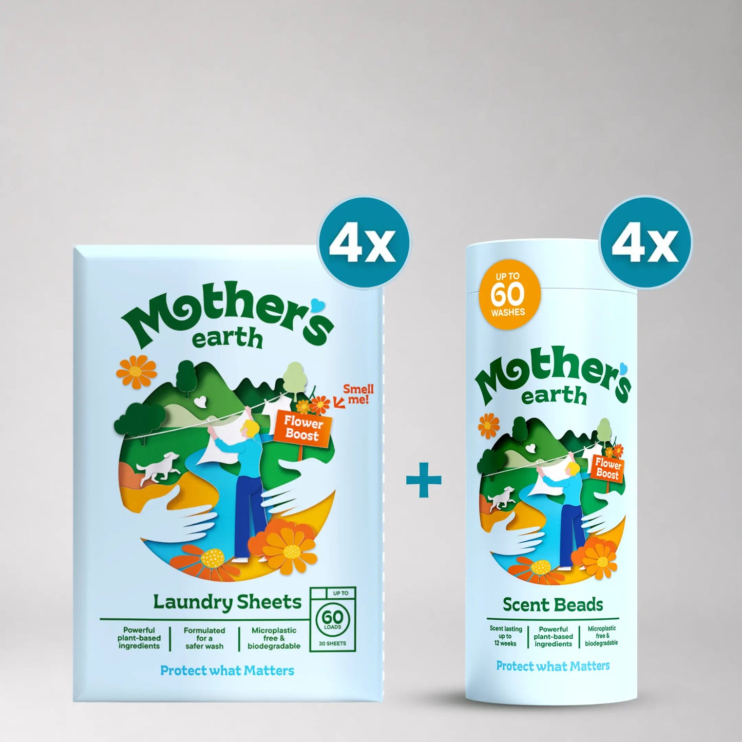 Milieuvriendelijke Wasstrips + Geurparels Voordeelbundel Mother's Earth