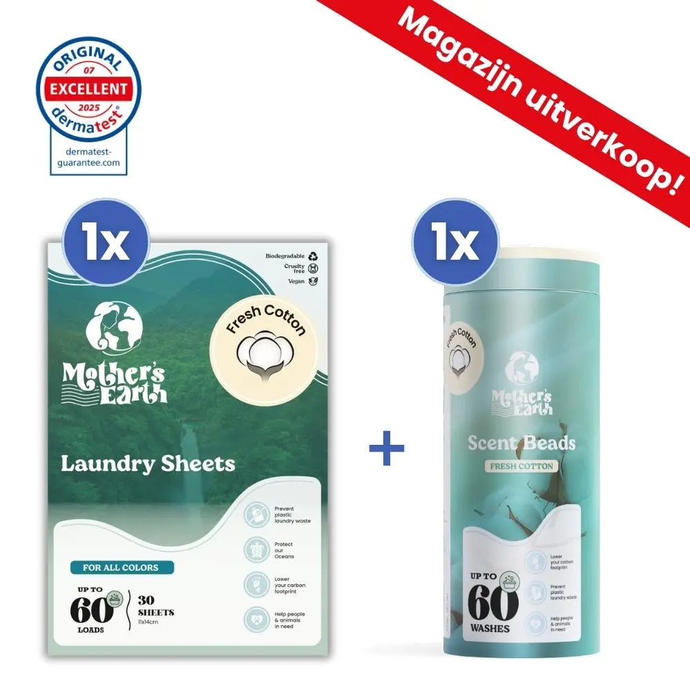 Milieuvriendelijke Wasstrips + Geurparels Voordeelbundel - Stock Clearance Sale Mother's Earth