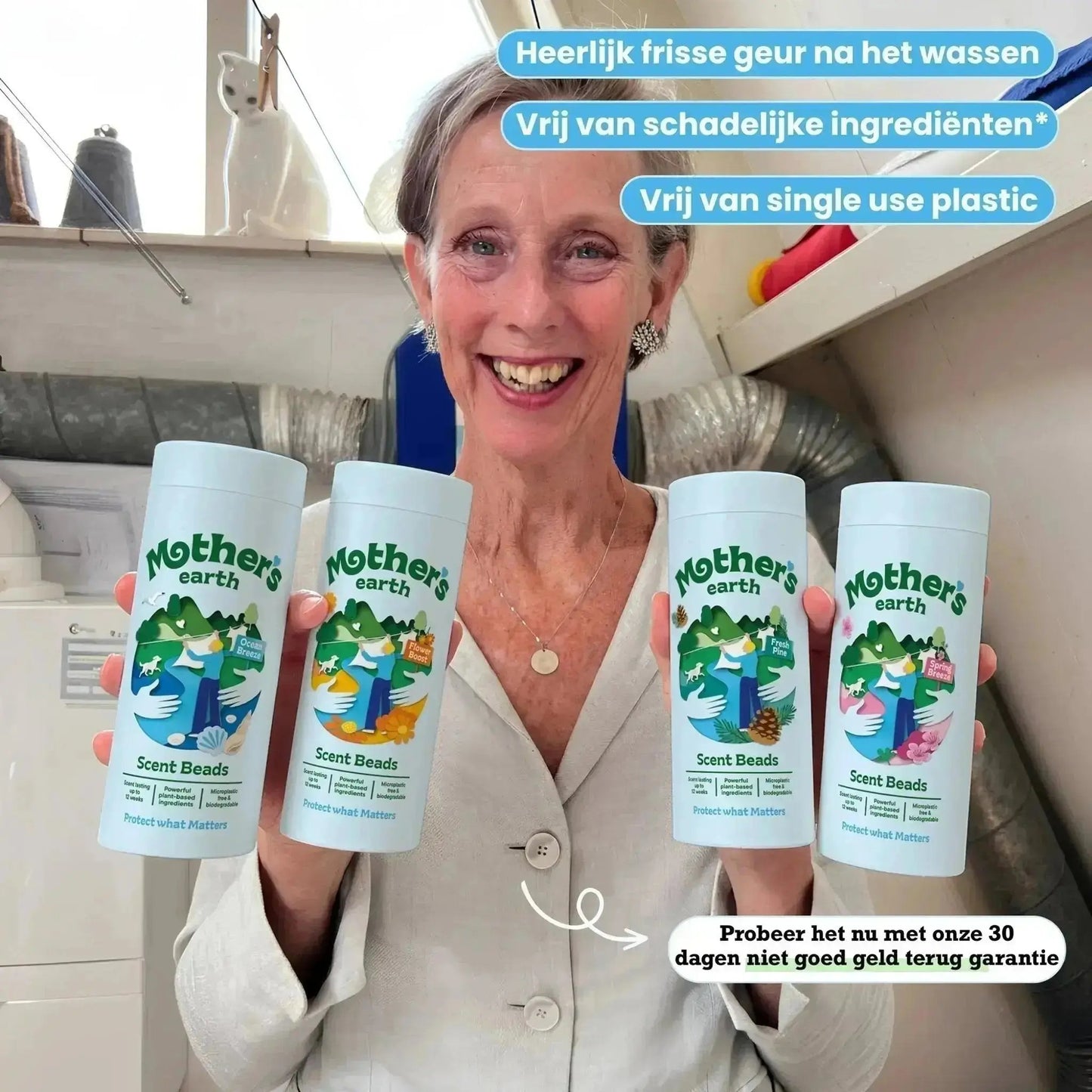 Milieuvriendelijke Wasstrips + Geurparels Voordeelbundel Mother's Earth