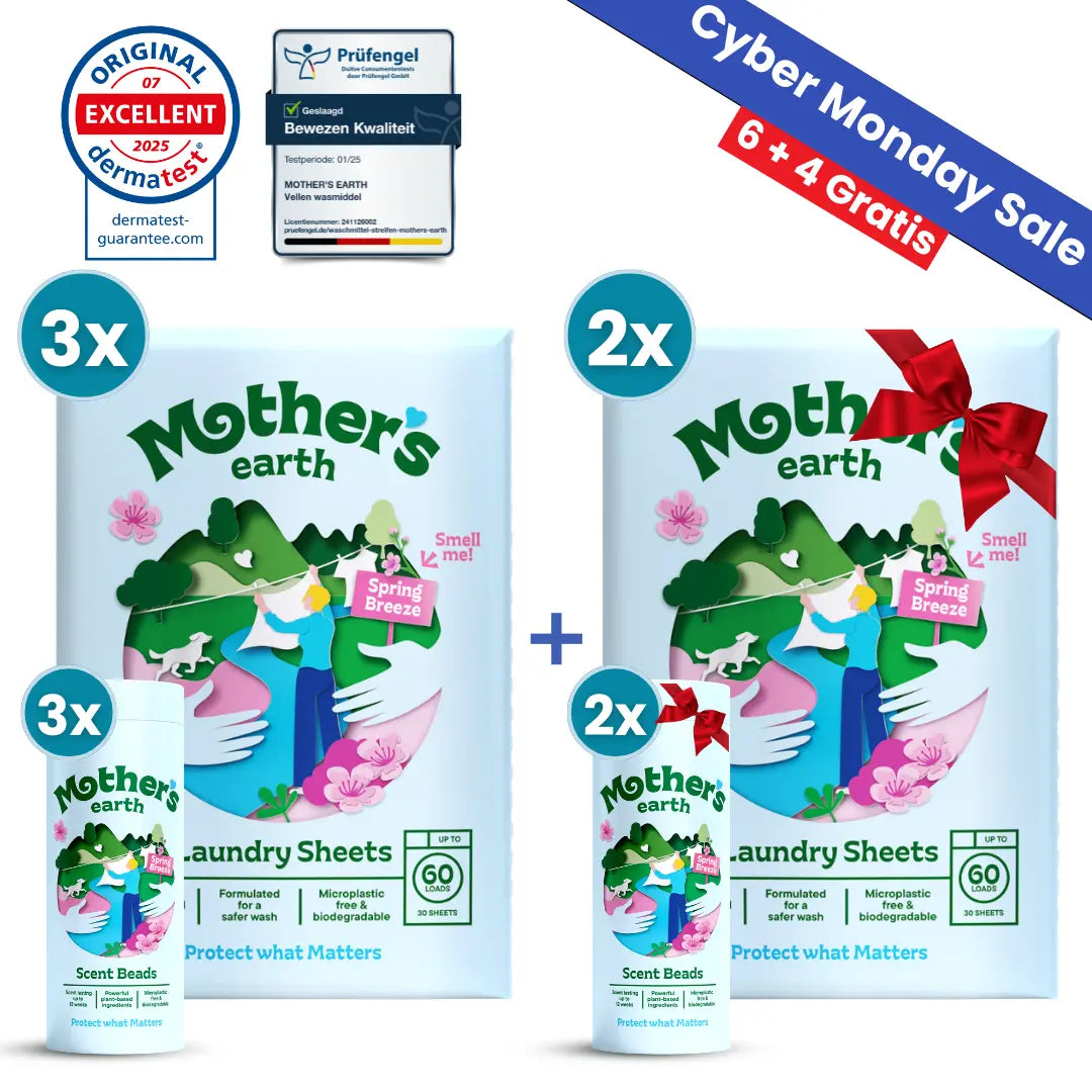 Milieuvriendelijke Wasstrips + Geurparels Voordeelbundel Mother's Earth