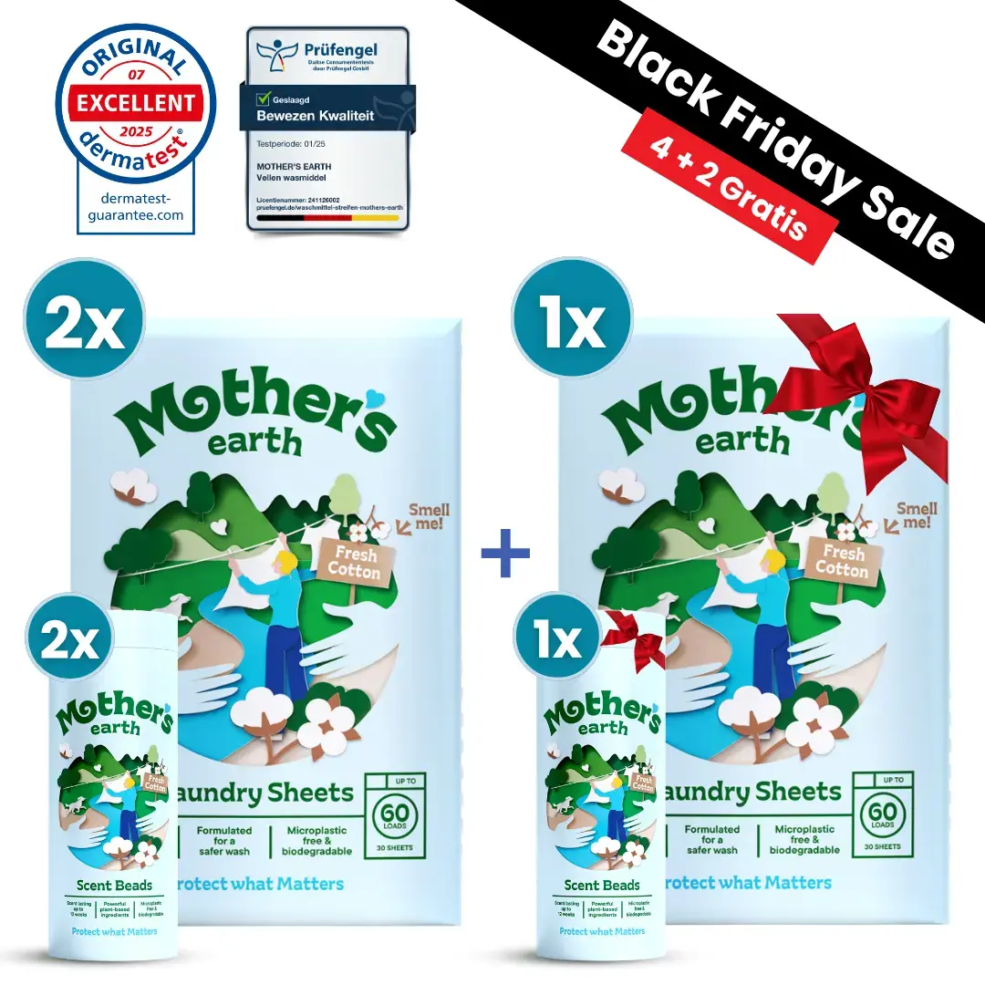 Milieuvriendelijke Wasstrips + Geurparels Voordeelbundel - Black Friday Mother's Earth