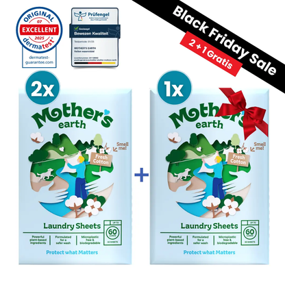 Milieuvriendelijke Wasstrips - Black Friday. Mother's Earth