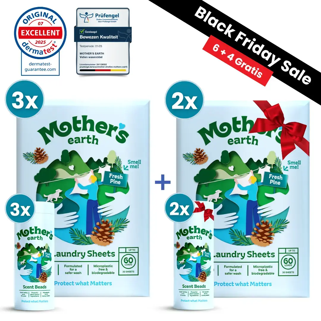 Milieuvriendelijke Wasstrips + Geurparels Voordeelbundel - Black Friday Mother's Earth
