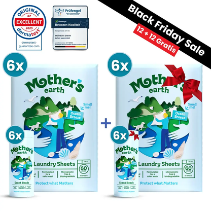 Milieuvriendelijke Wasstrips + Geurparels Voordeelbundel - Black Friday Mother's Earth