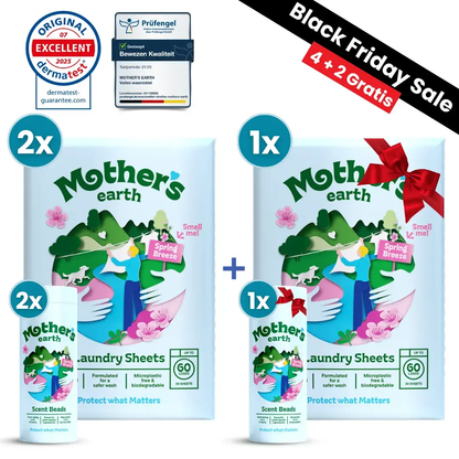 Milieuvriendelijke Wasstrips + Geurparels Voordeelbundel - Black Friday Mother's Earth