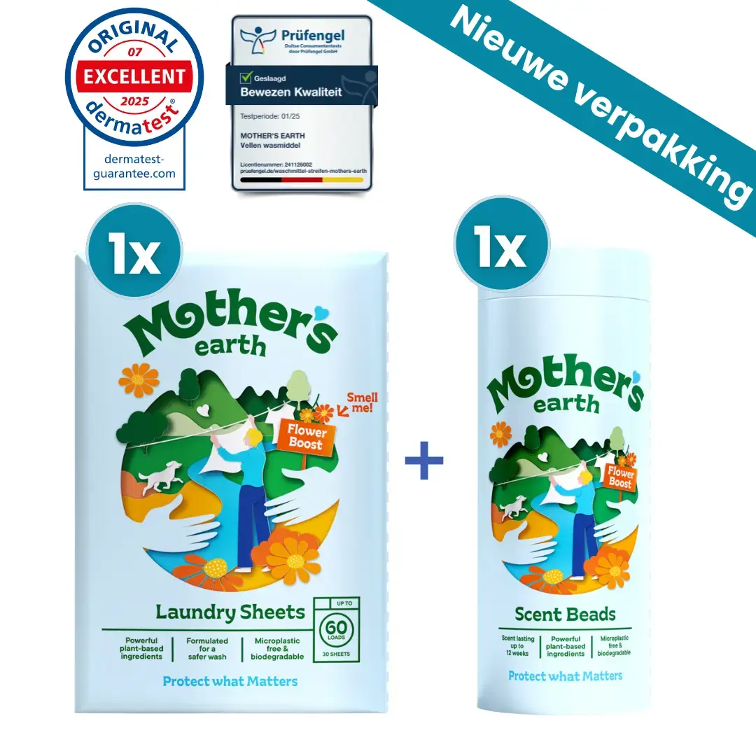 Milieuvriendelijke Wasstrips + Geurparels Voordeelbundel Mother's Earth