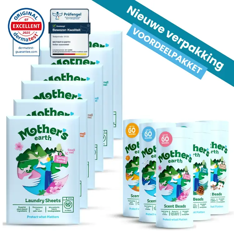 Milieuvriendelijke Wasstrips + Geurparels Voordeelbundel Mother's Earth