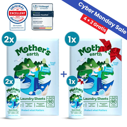 Milieuvriendelijke Wasstrips + Geurparels Voordeelbundel Mother's Earth