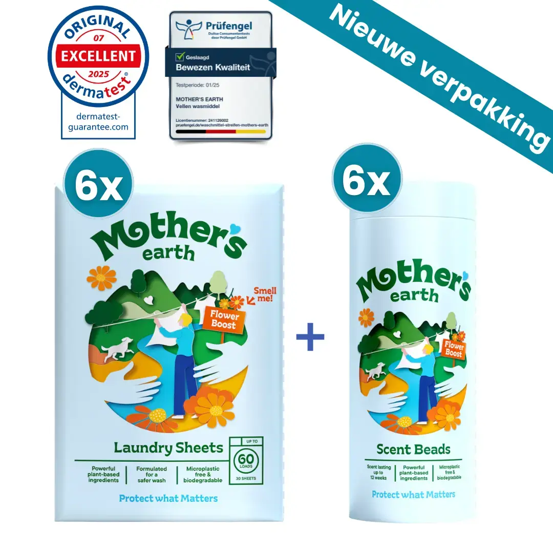 Milieuvriendelijke Wasstrips + Geurparels Voordeelbundel Mother's Earth