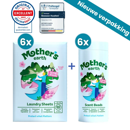 Milieuvriendelijke Wasstrips + Geurparels Voordeelbundel Mother's Earth