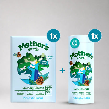 Milieuvriendelijke Wasstrips + Geurparels Voordeelbundel Mother's Earth