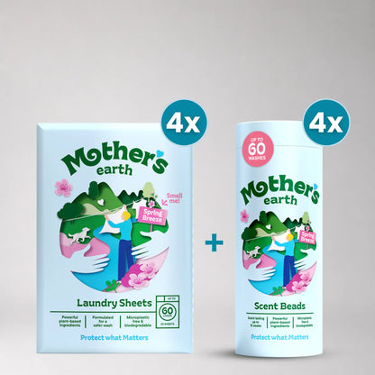 Milieuvriendelijke Wasstrips + Geurparels Voordeelbundel Mother's Earth