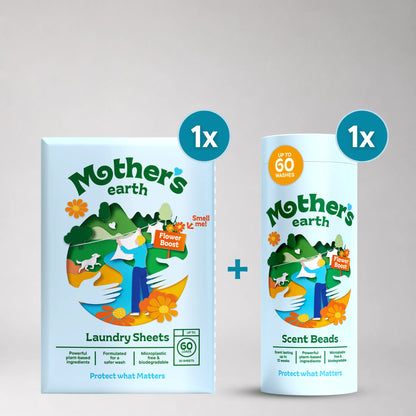 Milieuvriendelijke Wasstrips + Geurparels Voordeelbundel Mother's Earth