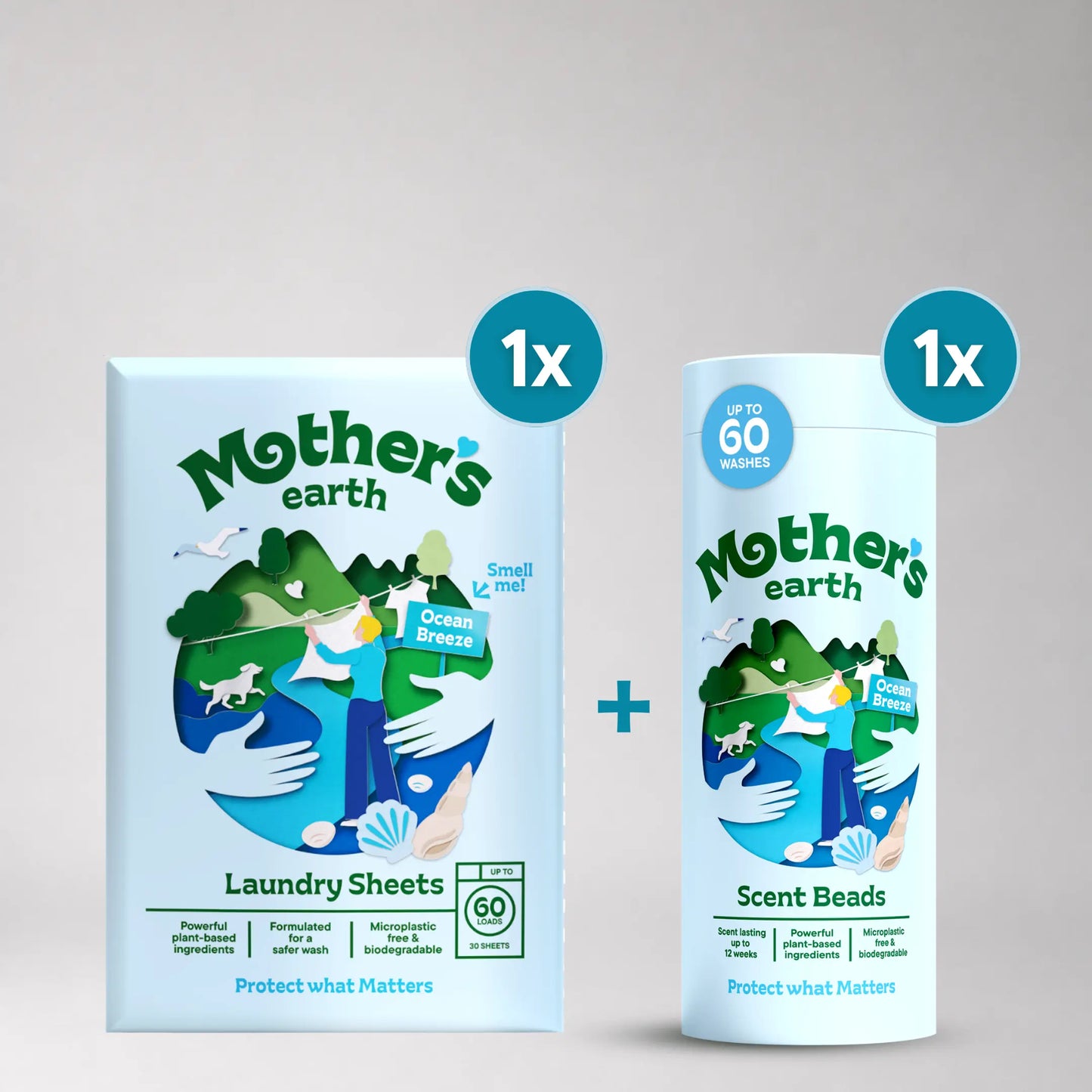 Milieuvriendelijke Wasstrips + Geurparels Voordeelbundel Mother's Earth