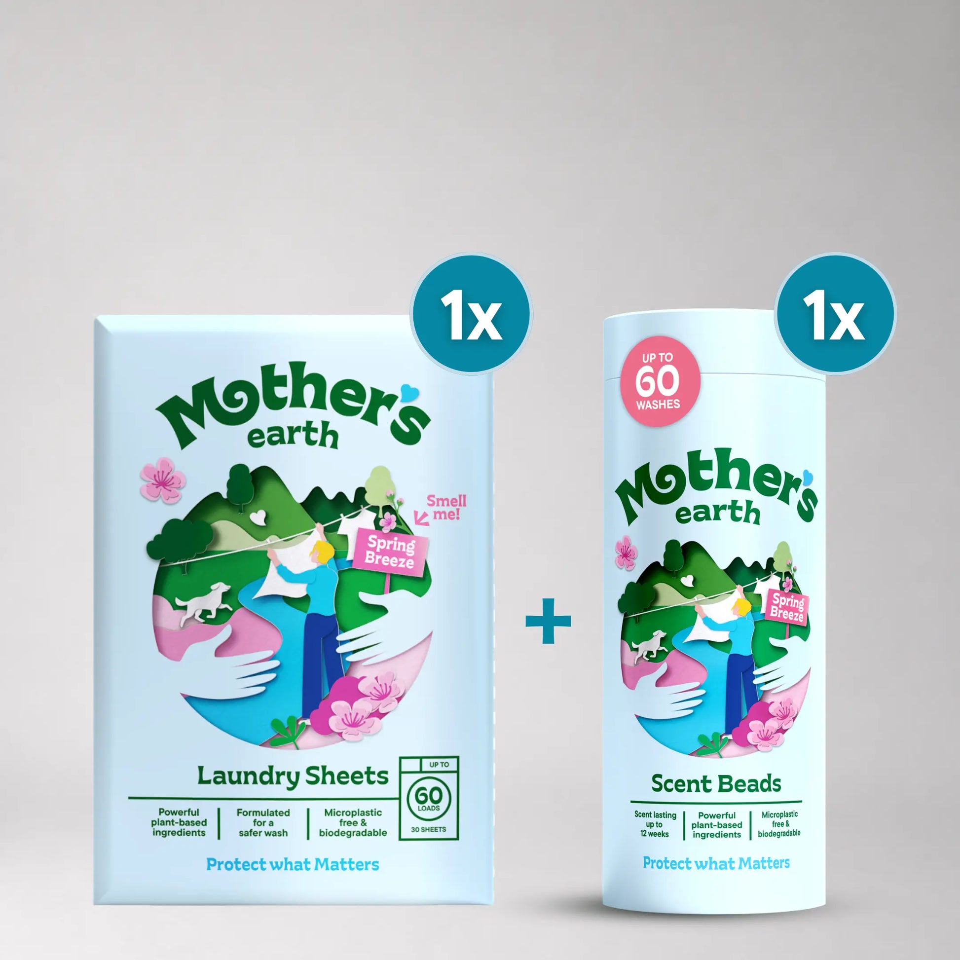 Milieuvriendelijke Wasstrips + Geurparels Voordeelbundel Mother's Earth