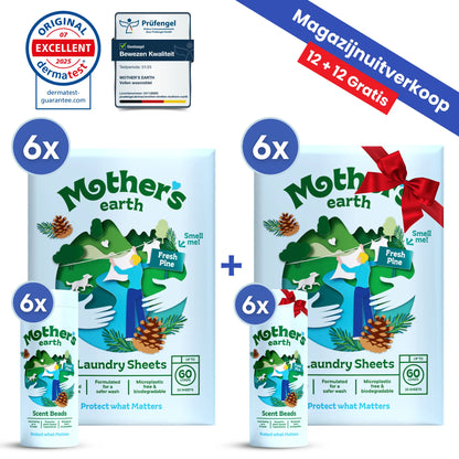 Milieuvriendelijke Wasstrips + Geurparels Voordeelbundel Mother's Earth