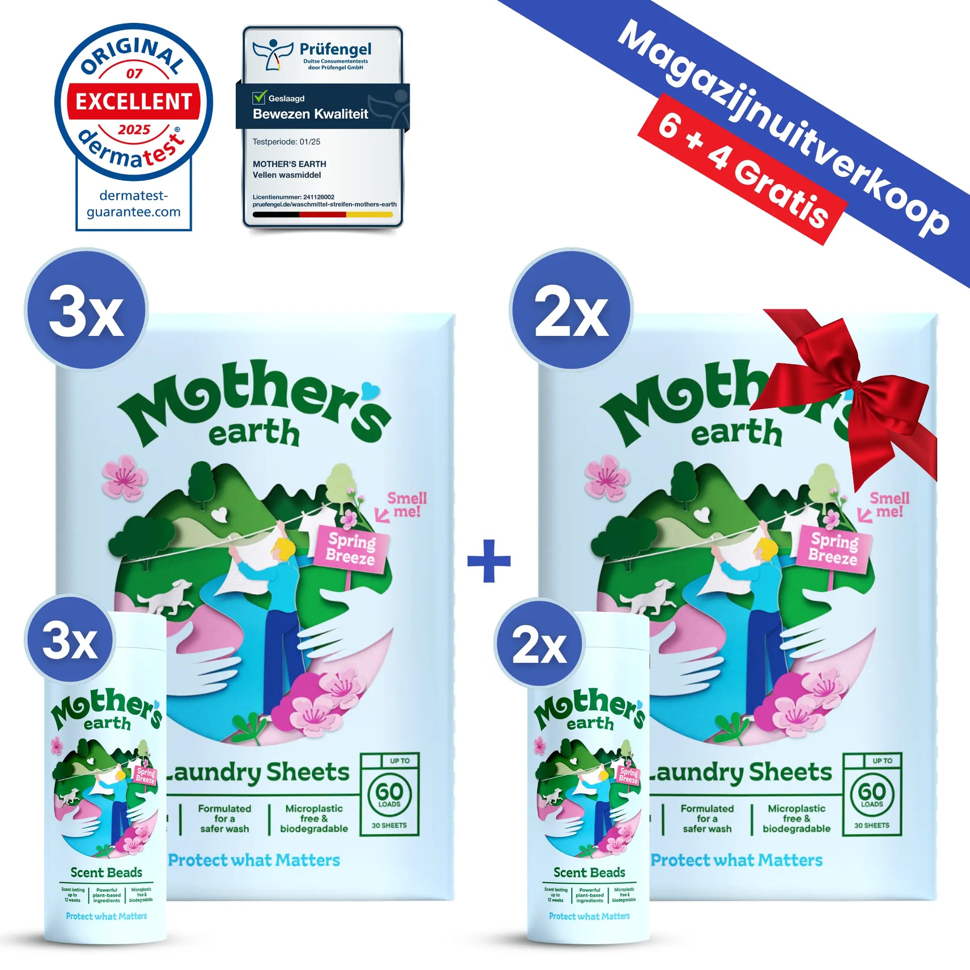 Milieuvriendelijke Wasstrips + Geurparels Voordeelbundel Mother's Earth