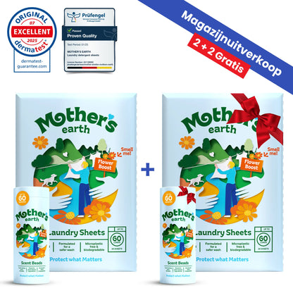 Milieuvriendelijke Wasstrips + Geurparels Voordeelbundel Mother's Earth