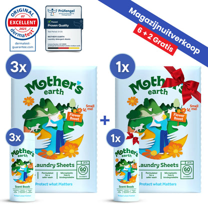 Milieuvriendelijke Wasstrips + Geurparels Voordeelbundel Mother's Earth