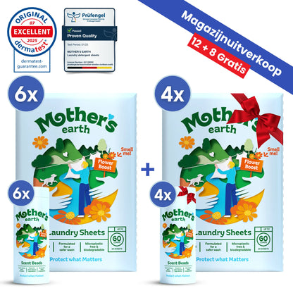 Milieuvriendelijke Wasstrips + Geurparels Voordeelbundel Mother's Earth